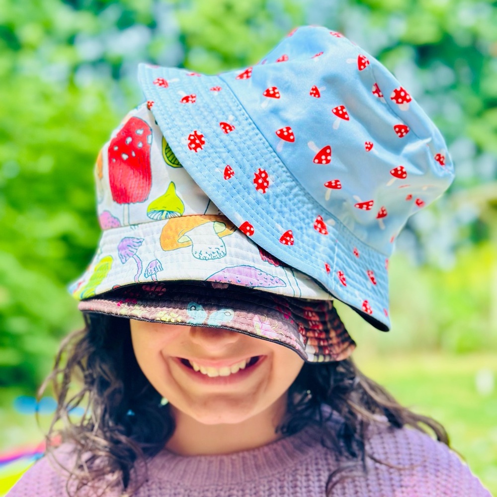 Fungí Collection Mushroom Print Bucket Hat Set of 3